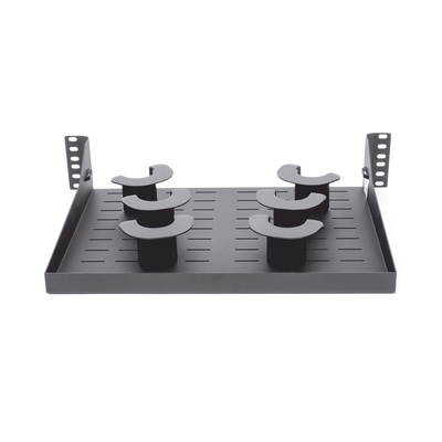 PANDUIT - Charola Ventilada Para Administración de Cable en Racks o Gabinetes, con 6 Postes para Control de Holgura, de 19in, 2 UR, Color Negro
