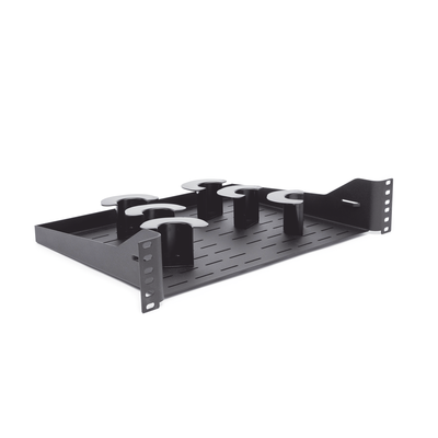PANDUIT - Charola Ventilada Para Administración de Cable en Racks o Gabinetes, con 6 Postes para Control de Holgura, de 19in, 2 UR, Color Negro