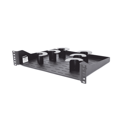PANDUIT - Charola Ventilada Para Administración de Cable en Racks o Gabinetes, con 6 Postes para Control de Holgura, de 19in, 2 UR, Color Negro