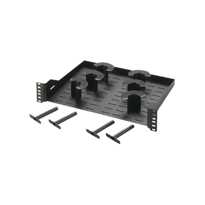 PANDUIT - Charola Ventilada Para Administración de Cable en Racks o Gabinetes, con 6 Postes para Control de Holgura, de 19in, 2 UR, Color Negro