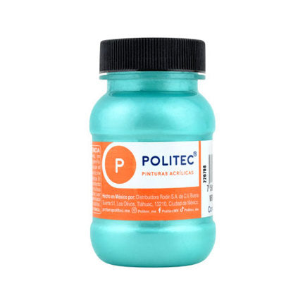 POLITEC - Pintura Acrilica Politec Verde Metalico 100 ml No 533 Caja c/6 piezas