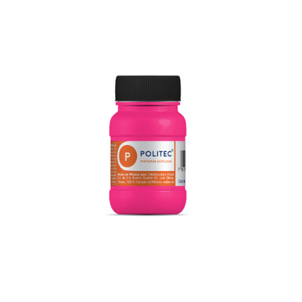 POLITEC - Pintura Acrilica Politec Magenta fluorescente 100ml. No 807 Caja c/6 piezas