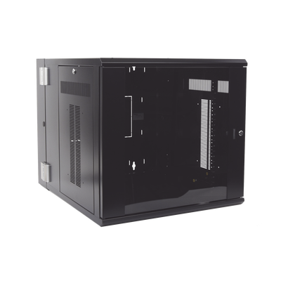 PANDUIT - Gabinete PanZone de Montaje en Pared, de 19in, Puerta con Ventana de Seguridad, 12 UR, 762mm de Profundidad, Color Negro