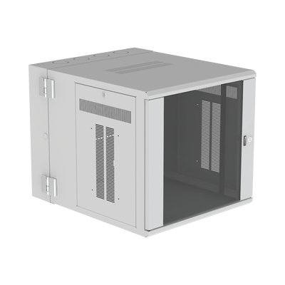 PANDUIT - Gabinete PanZone de Montaje en Pared, de 19in, Puerta con Ventana de Seguridad, 12 UR, 762mm de Profundidad, Color Blanco