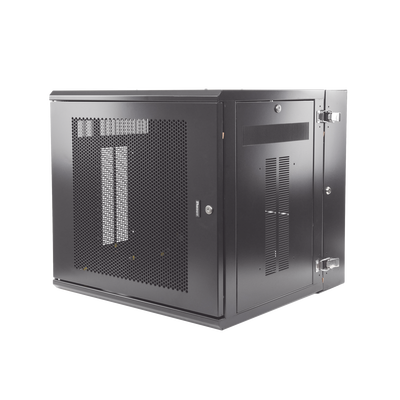 PANDUIT - Gabinete PanZone de Montaje en Pared, de 19in, Puerta Ventilada, 12 UR, 635mm de Profundidad, Color Negro