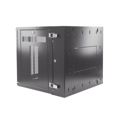PANDUIT - Gabinete PanZone de Montaje en Pared, de 19in, Puerta Ventilada, 12 UR, 635mm de Profundidad, Color Negro