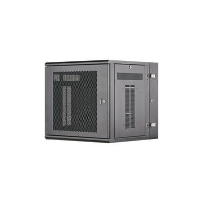 PANDUIT - Gabinete PanZone de Montaje en Pared, de 19in, Puerta Ventilada, 12 UR, 635mm de Profundidad, Color Negro