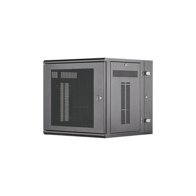 PANDUIT - Gabinete PanZone de Montaje en Pared, de 19in, Puerta Ventilada, 12 UR, 635mm de Profundidad, Color Negro