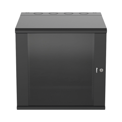 PANDUIT - Gabinete PanZone de Montaje en Pared, de 19in, Puerta con Ventana de Seguridad, 12 UR, 635mm de Profundidad, Color Negro