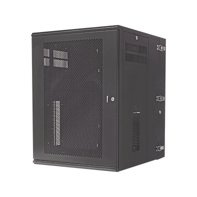 PANDUIT - Gabinete PanZone de Montaje en Pared, de 19in, Puerta Ventilada, 18 UR, 762mm de Profundidad, Color Negro