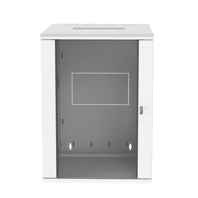PANDUIT - Gabinete PanZone de Montaje en Pared, de 19in, Puerta con Ventana de Seguridad, 18 UR, 762mm de Profundidad, Color Blanco