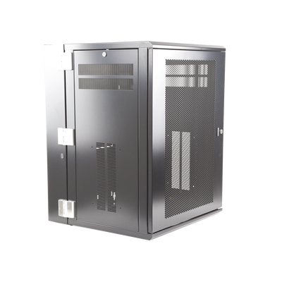PANDUIT - Gabinete PanZone de Montaje en Pared, de 19in, Puerta Ventilada, 18 UR, 635mm de Profundidad, Color Negro