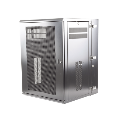 PANDUIT - Gabinete PanZone de Montaje en Pared, de 19in, Puerta Ventilada, 18 UR, 635mm de Profundidad, Color Negro