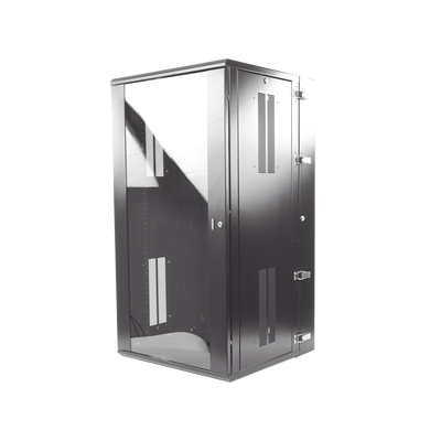 PANDUIT - Gabinete PanZone de Montaje en Pared, de 19in, Puerta con Ventana de Seguridad, 26 UR, 635mm de Profundidad, Color Negro