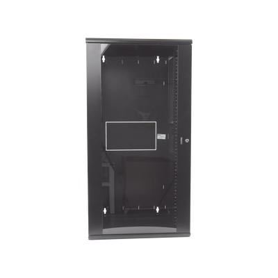 PANDUIT - Gabinete PanZone de Montaje en Pared, de 19in, Puerta con Ventana de Seguridad, 26 UR, 635mm de Profundidad, Color Negro