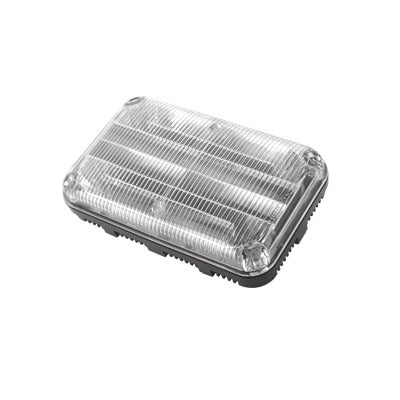 FEDERAL SIGNAL - Luz de advertencia Quadraflare LED, Flasher Integrado, Mica Transparente y Led Ámbar