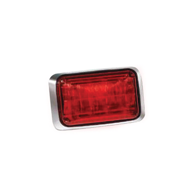 FEDERAL SIGNAL - Luz de advertencia Quadraflare LED, Mica color Rojo y LED Rojo (no incluye montaje)