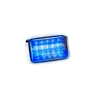 FEDERAL SIGNAL - Luz de advertencia Quadraflare LED con flasher integrado y mica transparente, color azul