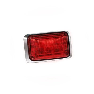 FEDERAL SIGNAL - Luz de advertencia Quadraflare LED con flasher integrado y mica de color rojo