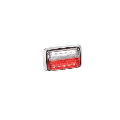 FEDERAL SIGNAL - Luz de advertencia Quadraflare LED con flasher integrado y mica transparente, en combinación de colores de acuerdo a sufijo: (RC) rojo/claro