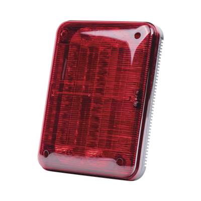 FEDERAL SIGNAL - Luz de advertencia Quadraflare LED, Flasher Integrado y Mica de color Rojo