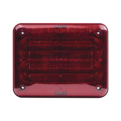 FEDERAL SIGNAL - Luz de advertencia Quadraflare LED, Flasher Integrado y Mica de color Rojo