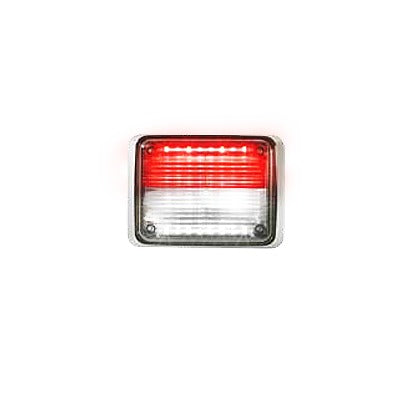 FEDERAL SIGNAL - Luz de advertencia Quadraflare, mica transparente, LED Rojo/Claro
