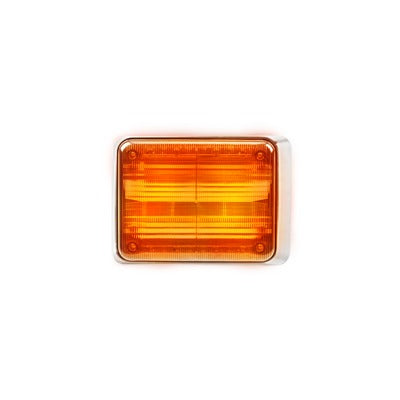 FEDERAL SIGNAL - Luz de advertencia Quadraflare LED con flasher integrado y mica de color ámbar