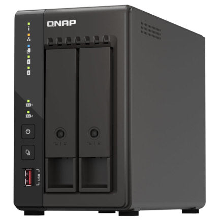 QNAP - Unidad Almacenamiento NAS QNAP CPU Celeron J6412 Quad Core 2.6Ghz 8GB RAM RJ45 2.5GbE 2 Bahias 3.5 Linux Sin Discos