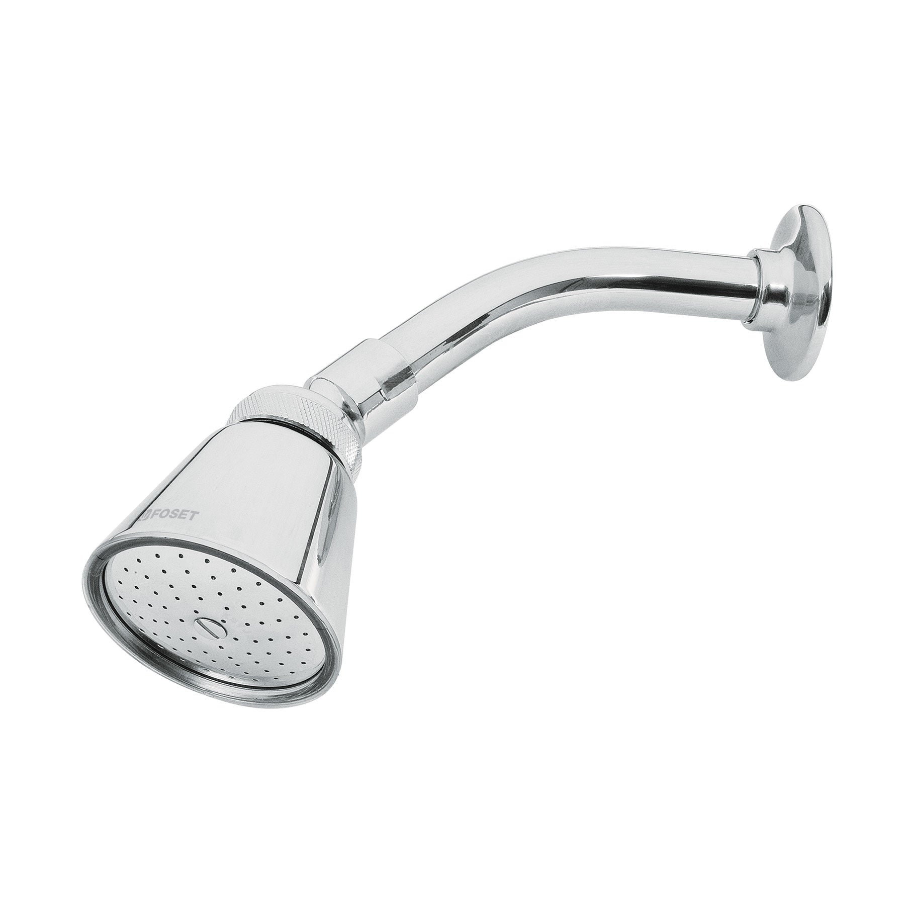 Regadera redonda 2-3/4' en laton, chorro fijo, Foset Aero