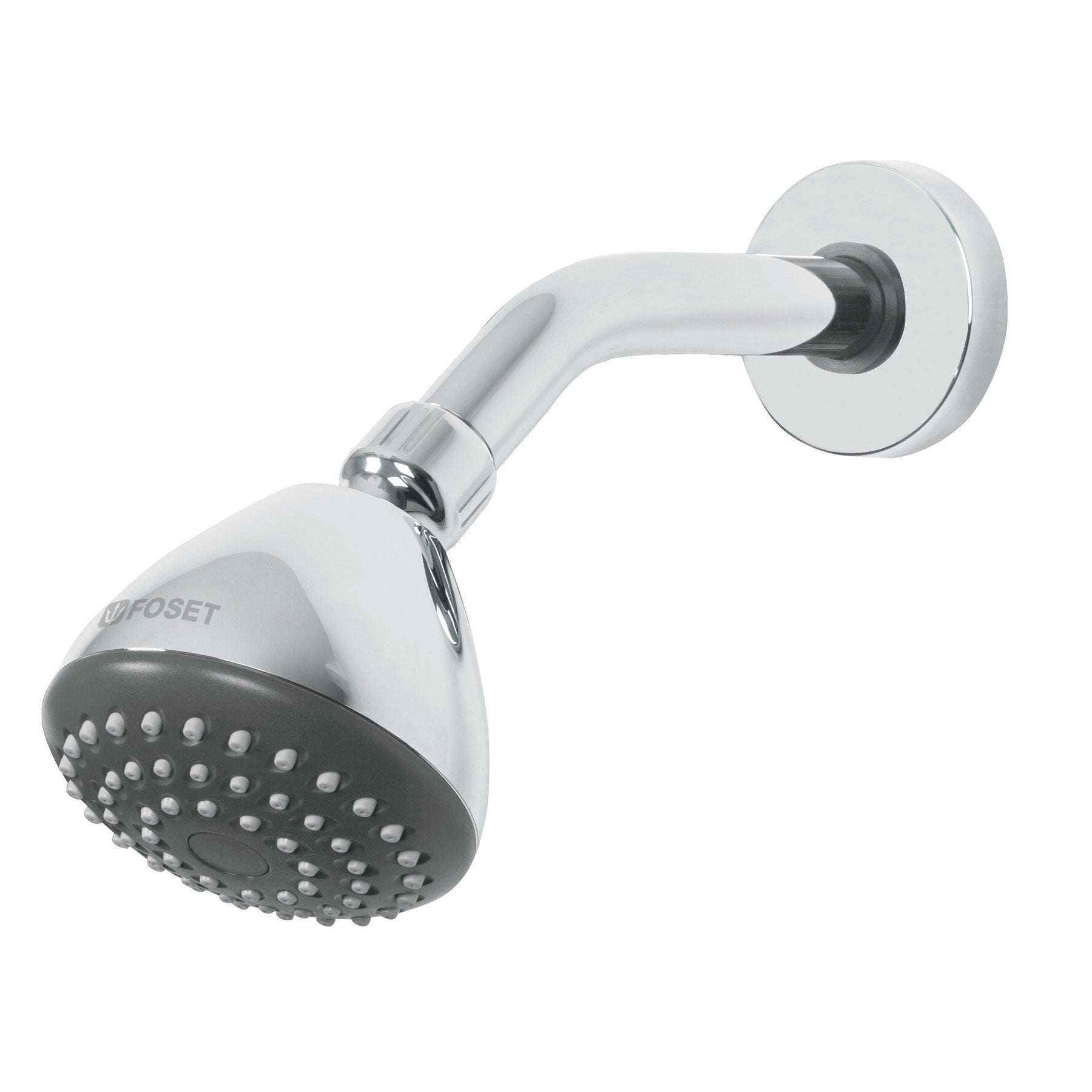 Regadera redonda 3-1/4' brazo y chapeton acero inox, Aero