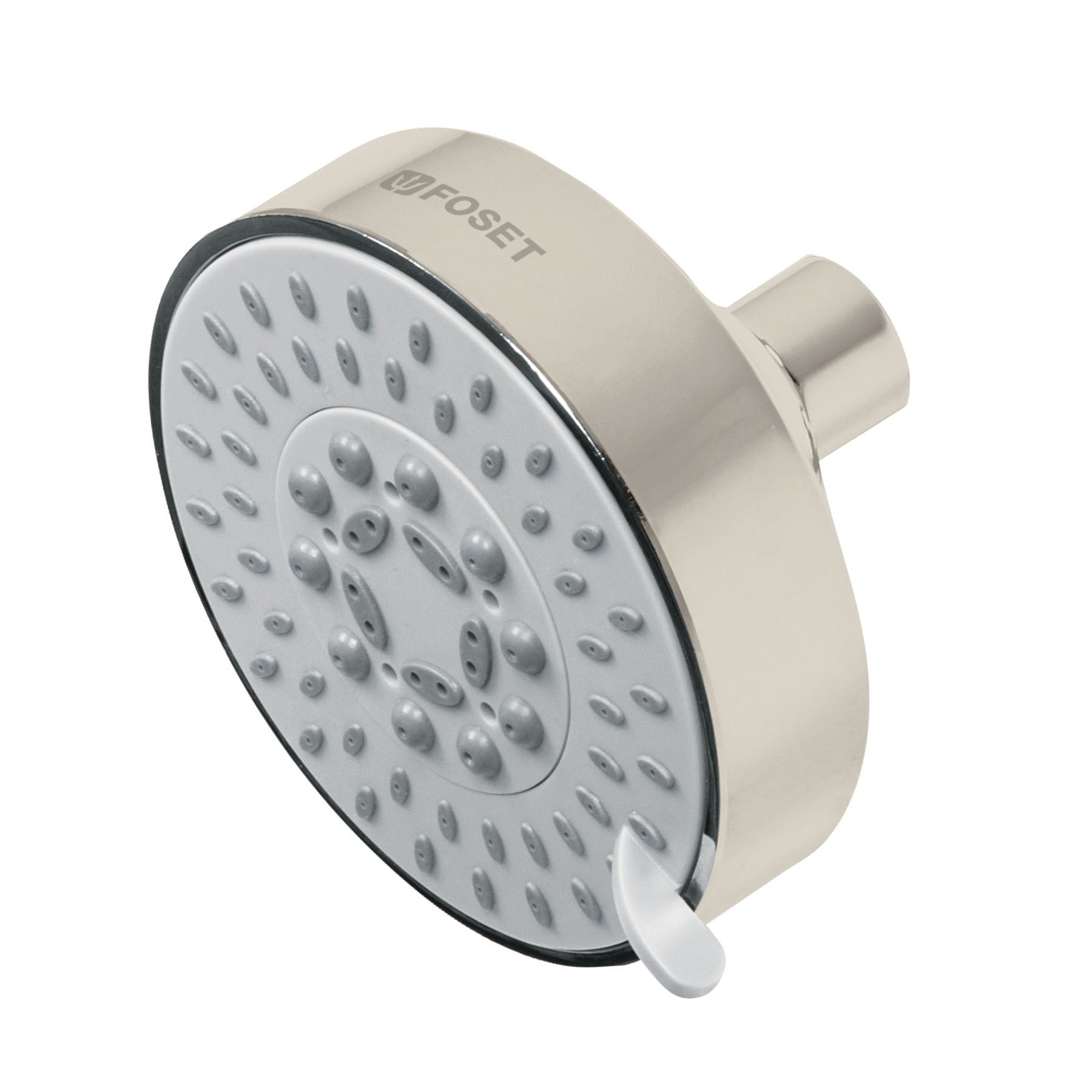Regadera satin 4'con 5 funciones, sin brazo, Foset Element