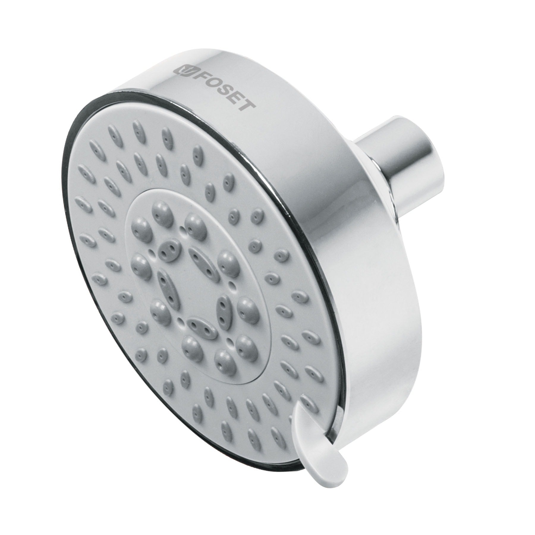 Regadera cromo 4'con 5 funciones, sin brazo, Foset Element