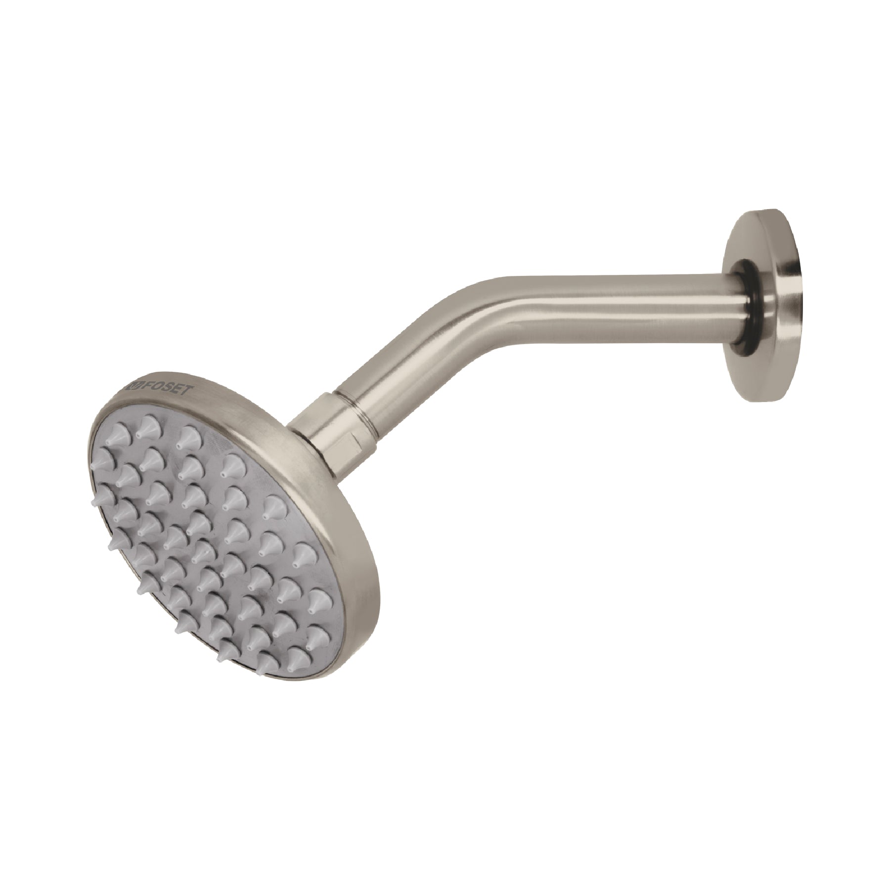 Regadera satin 4' plato redondo, con brazo, Foset Element