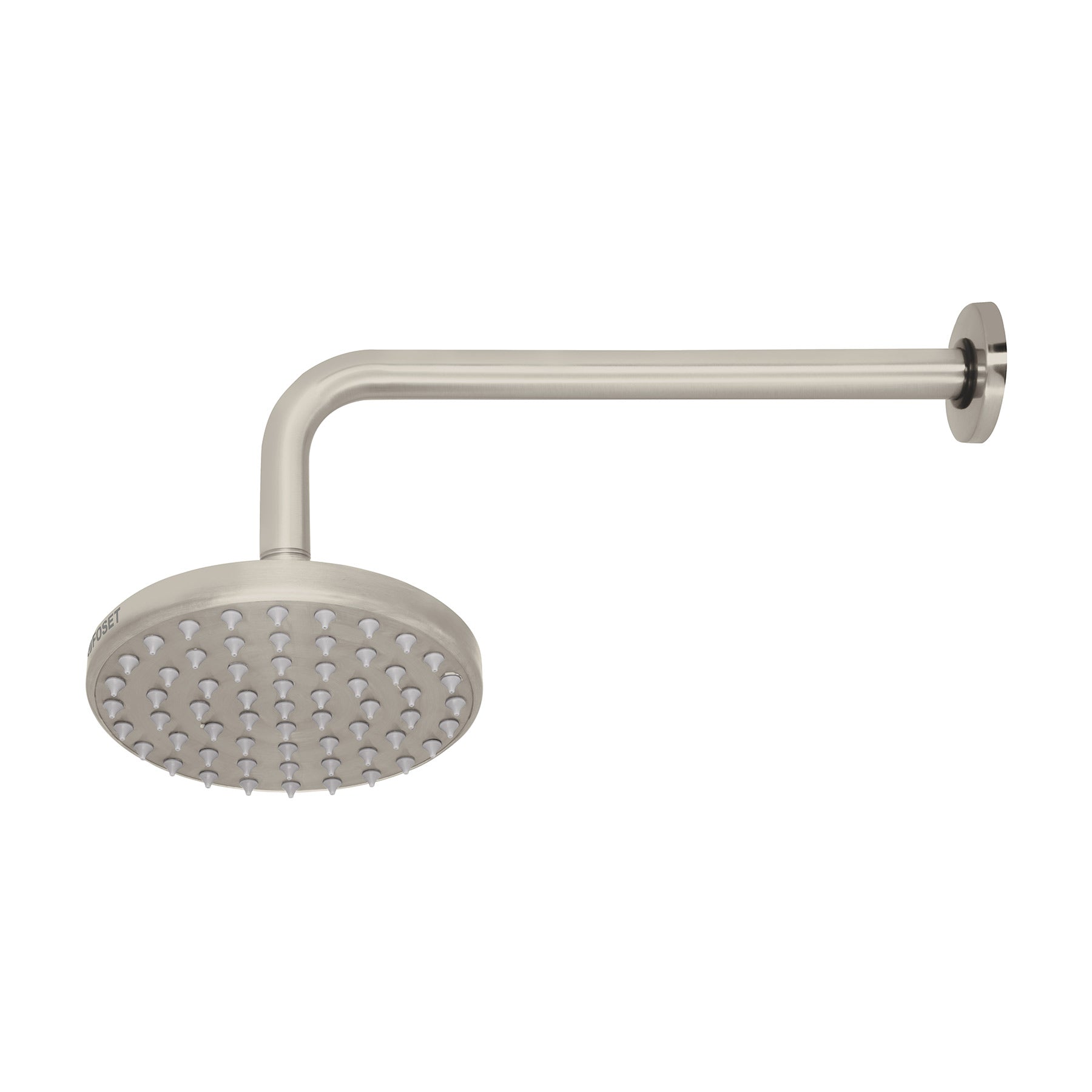 Regadera satin 6' plato redondo, con brazo, Foset Element