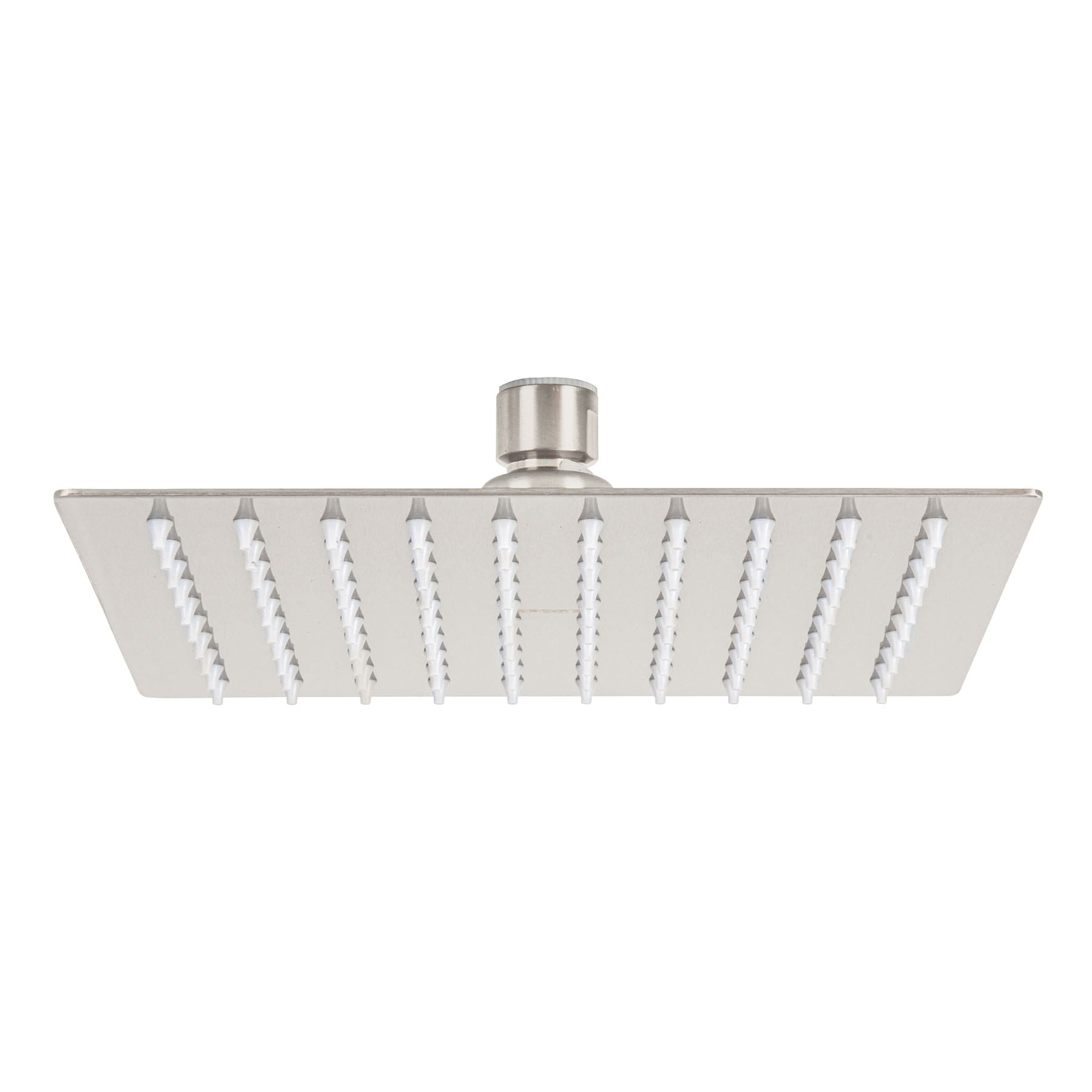 Regadera plato cuadrado 8' sin brazo, satin, FOSET RIVIERA