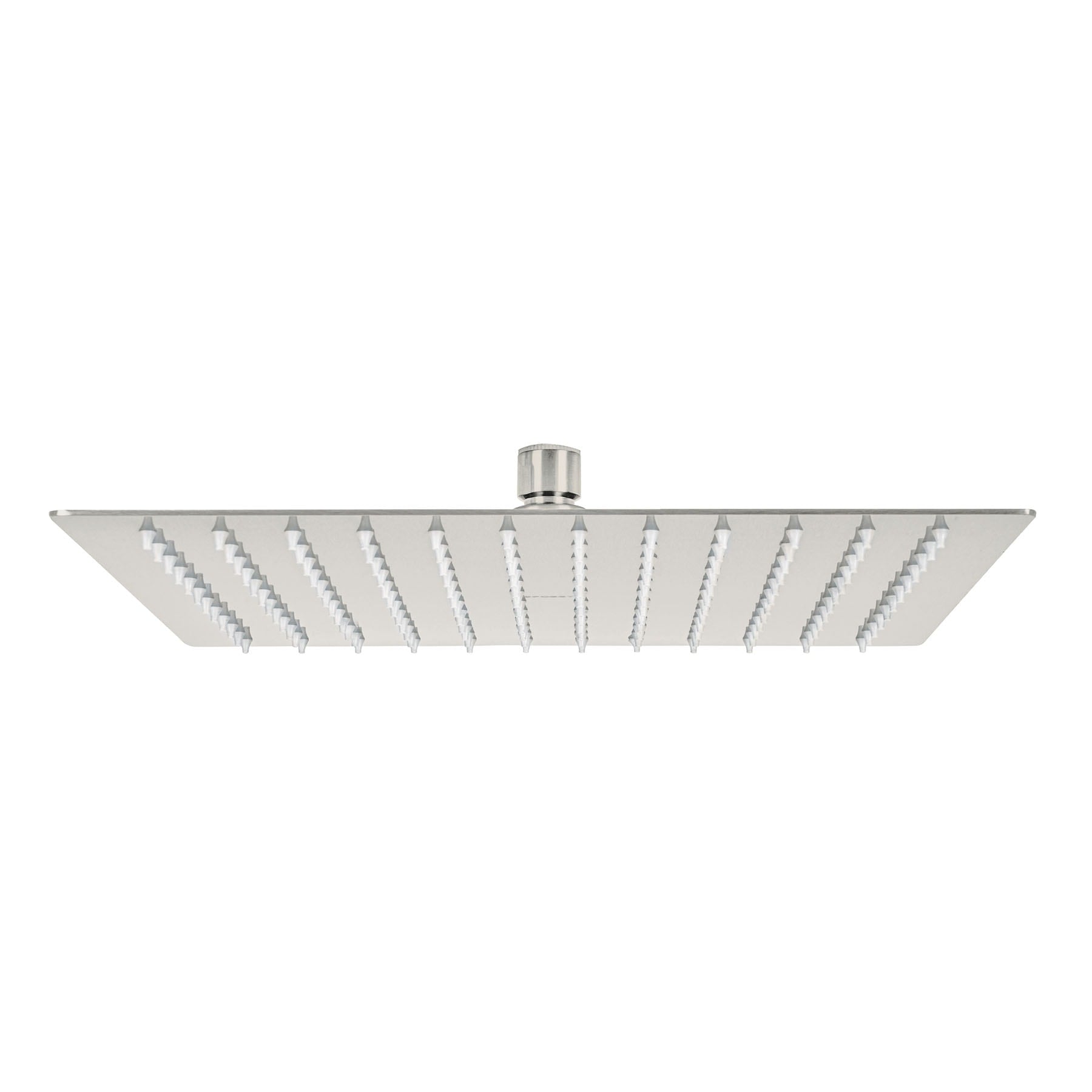 Regadera plato cuadrado 12' sin brazo, satin, FOSET RIVIERA