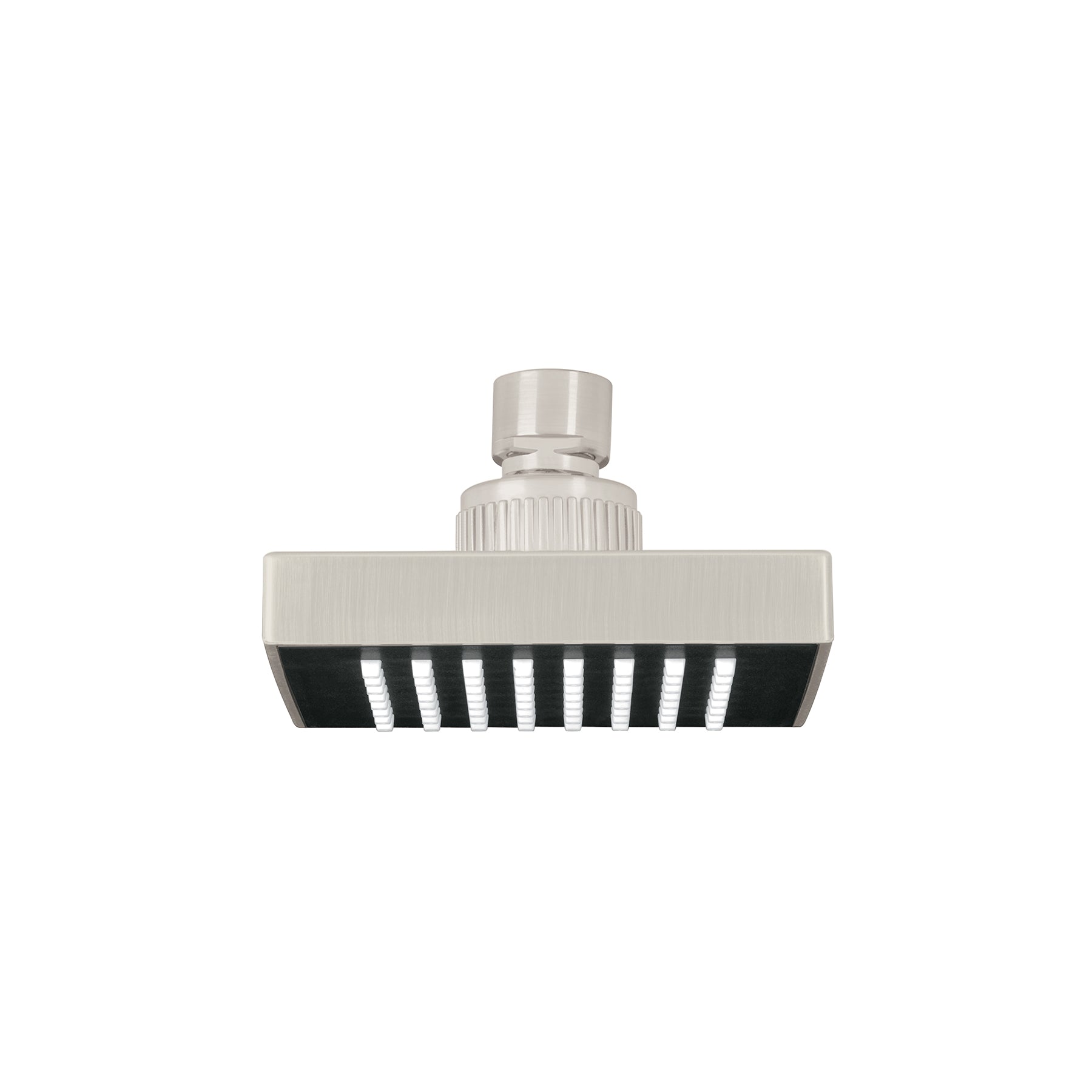 Regadera cuadrada ABS 4' acabado satin sin brazo, Foset