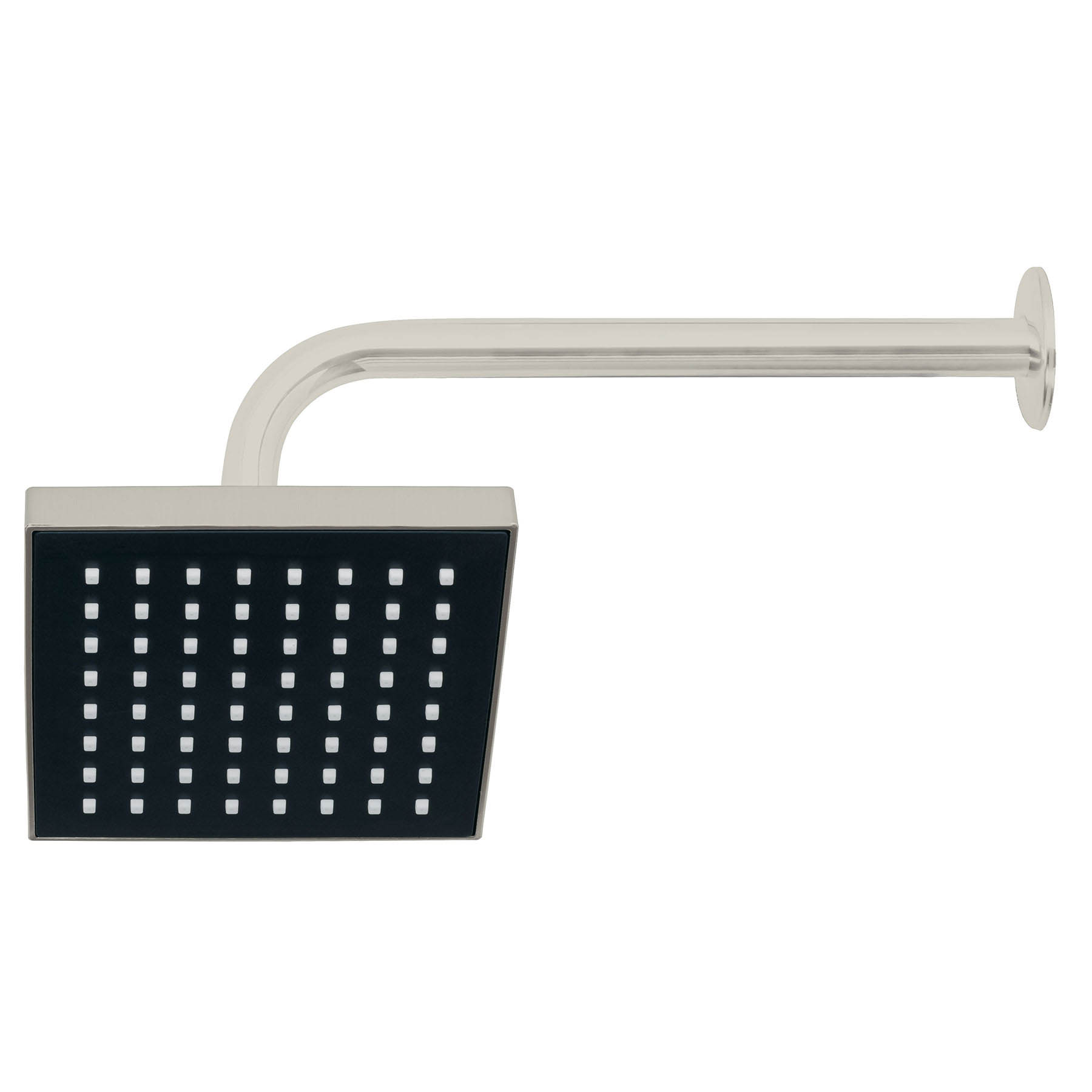 Regadera cuadrada ABS 6' acabado satin con brazo, Foset