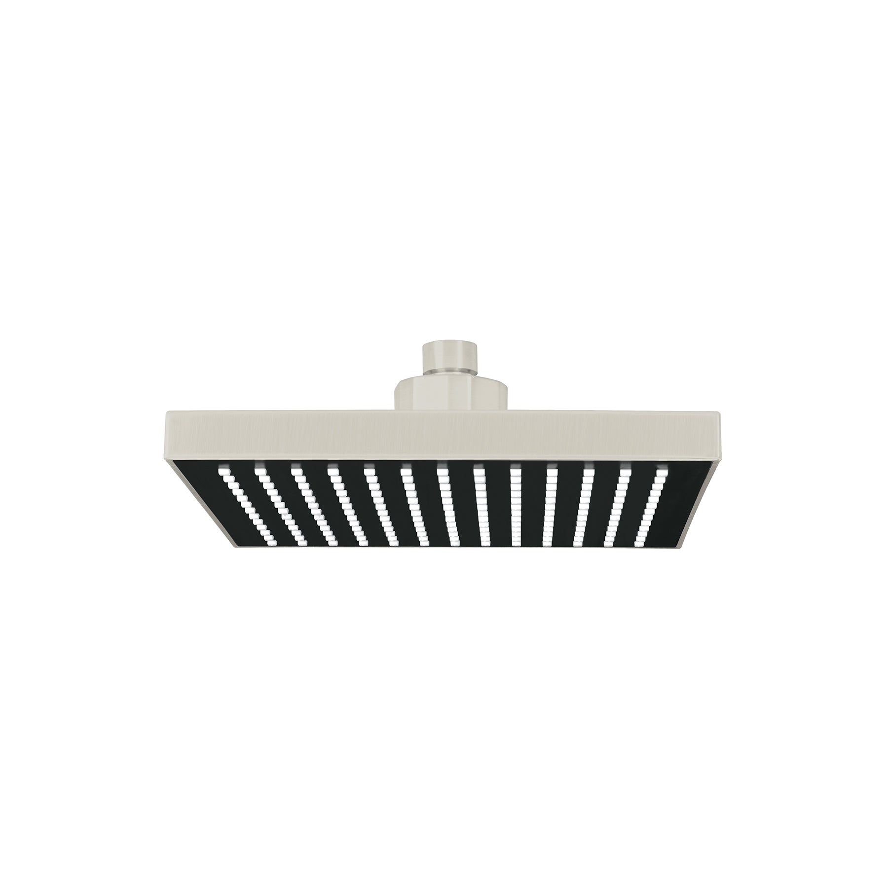 Regadera cuadrada ABS 8' acabado satin sin brazo, Foset