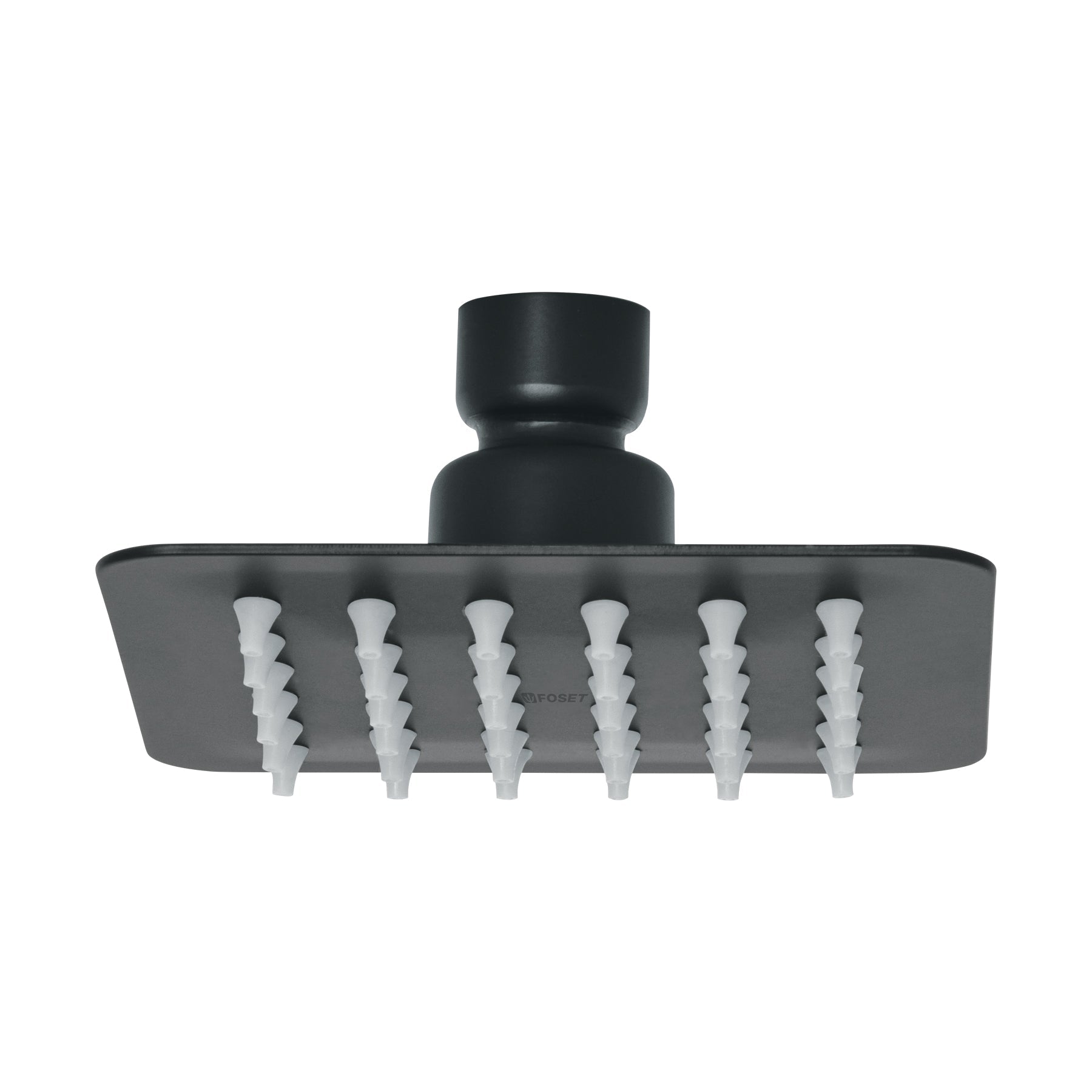 Regadera cuadrada 4', acero inox, sin brazo, negro, Tubig