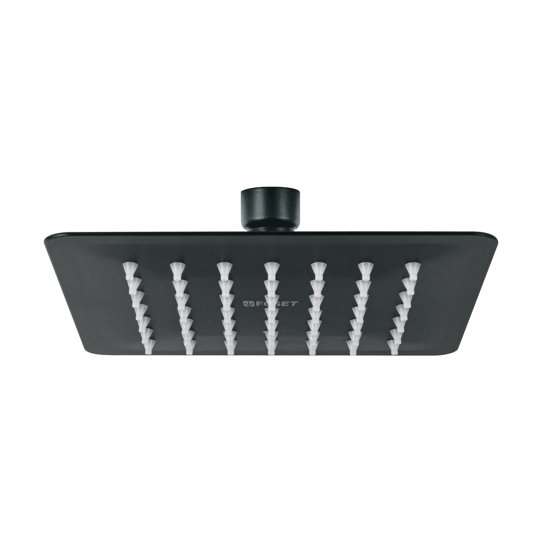 Regadera cuadrada 6', acero inox, sin brazo, negro, Tubig