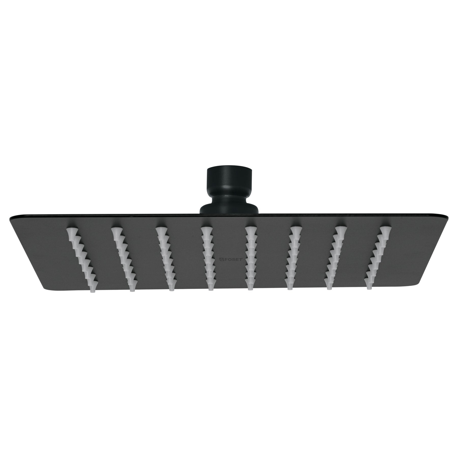 Regadera cuadrada 8', acero inox, sin brazo, negro, Tubig