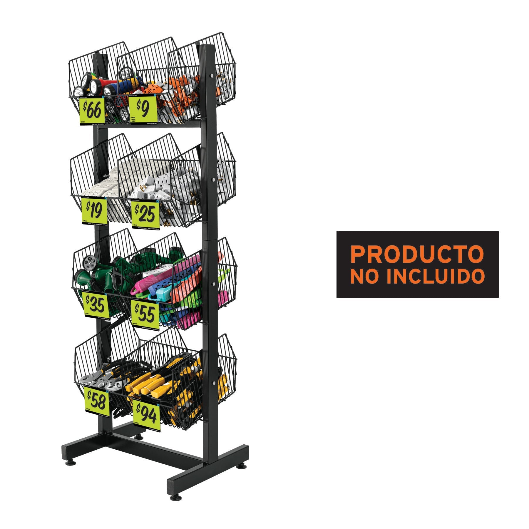 Rack botadero, metalico, 4 niveles, Truper