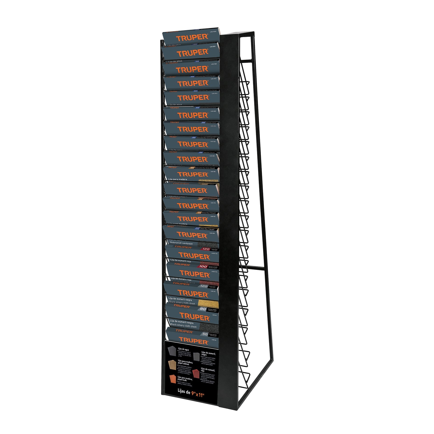 Rack para 19 hojas de lija, Truper