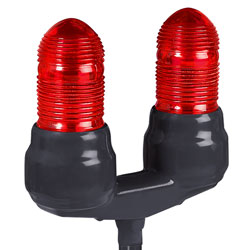 RAWELT - Luminaria de Obstrucción Doble con recubrimiento de PVC/  PVC 40 mils / IK09 / Aluminio Inyectado / Lente Fresnel de Cristal.
