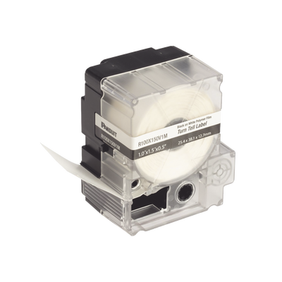 PANDUIT - Casete de 100 Etiquetas Autolaminadas Turn-Tell, con Rotación para Mejor Visibilidad, para Cables de Redes de Cobre o Fibra Óptica, de 5.5 a 7.1 mm (0.22 a 0.28 pulgadas) de Diámetro