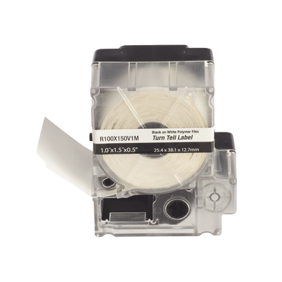 PANDUIT - Casete de 100 Etiquetas Autolaminadas Turn-Tell, con Rotación para Mejor Visibilidad, para Cables de Redes de Cobre o Fibra Óptica, de 5.5 a 7.1 mm (0.22 a 0.28 pulgadas) de Diámetro