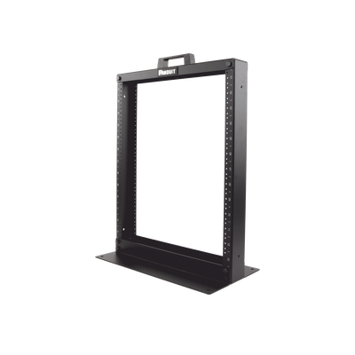 PANDUIT - Rack de Dos Postes Estándar de 19 in, Rieles Numerados y Roscados #12-24, Fabricado en Aluminio, 13 Unidades de Rack, Color Negro