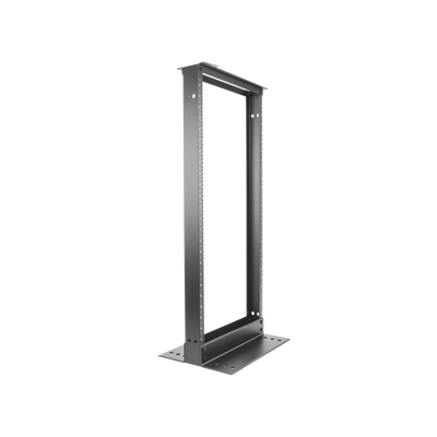 PANDUIT - Rack de Dos Postes Estándar de 19 in, Rieles Numerados y Roscados #12-24, Fabricado en Aluminio, 24 Unidades de Rack, Color Negro